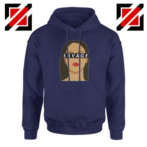 Rihanna Savage Navy Blue Hoodie