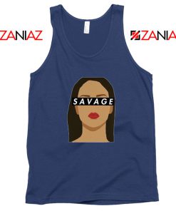 Rihanna Savage Navy Blue Tank Top