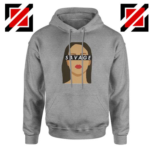 Rihanna Savage Sport Grey Hoodie