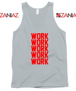 Rihanna Work Work Sport Grey Tank Top