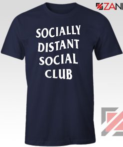 Socially Distant Social Club Navy Blue Tshirt