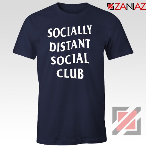 Socially Distant Social Club Navy Blue Tshirt