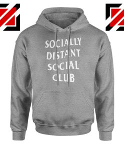 Socially Distant Social Club Sport Grey Hoodie