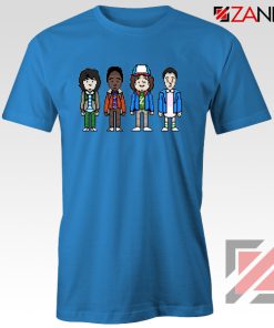 Stranger Things Characters Blue Tshirt