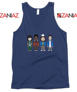 Stranger Things Characters Navy Blue Tank Top