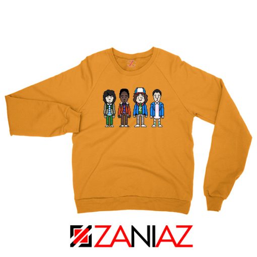 Stranger Things Characters Orange Sweater