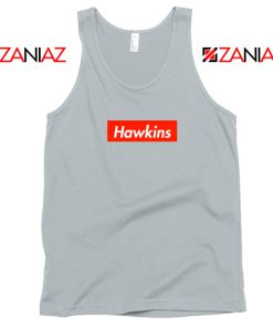 Stranger Things Hawkins White Sport Grey Tank Top