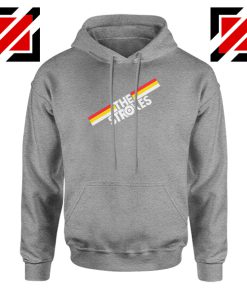 The Strokes Striped Graphic Sport Grey Hoodie