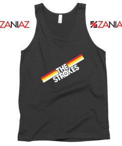 The Strokes Striped Graphic Tank Top