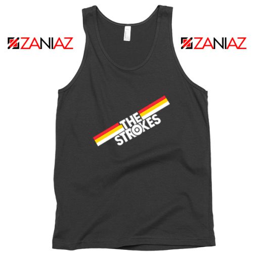 The Strokes Striped Graphic Tank Top