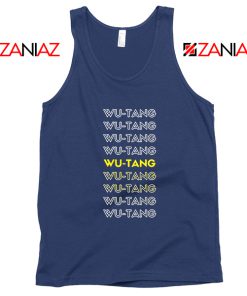 Typography Rapper Navy Blue Tank Top