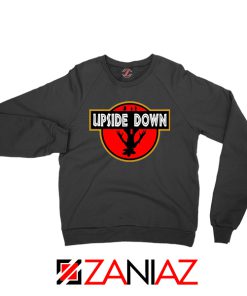 Upside Down Jurassic Park Black Sweater