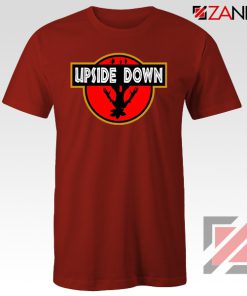 Upside Down Jurassic Park Red Tshirt