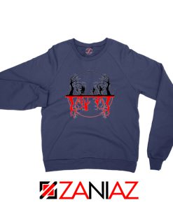 Upside Down Silhouettes Navy Blue Sweatshirt