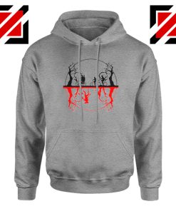 Upside Down Silhouettes Sport Grey Hoodie