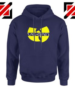 Vegan Logo Wu Tang Clan Navy Blue Hoodie