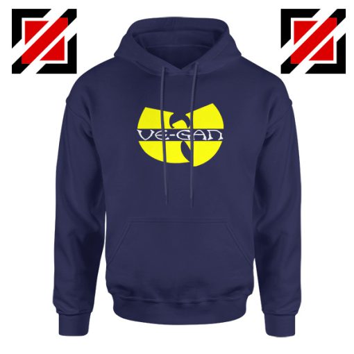 Vegan Logo Wu Tang Clan Navy Blue Hoodie