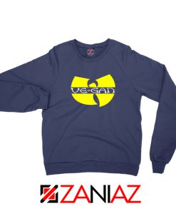 Vegan Logo Wu Tang Clan Navy Blue Sweater