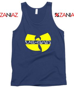 Vegan Logo Wu Tang Clan Navy Blue Tank Top