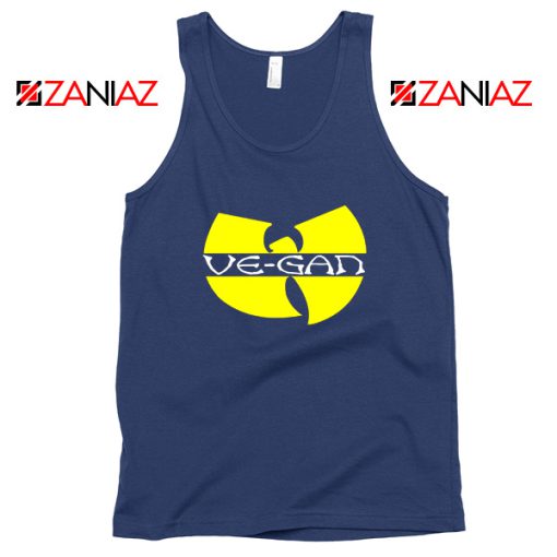 Vegan Logo Wu Tang Clan Navy Blue Tank Top