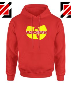 Vegan Logo Wu Tang Clan Red Hoodie