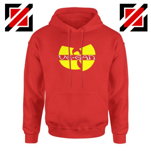 Vegan Logo Wu Tang Clan Red Hoodie