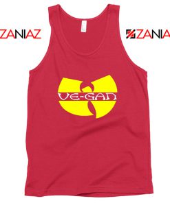 Vegan Logo Wu Tang Clan Red Tank Top