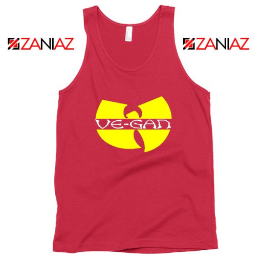 Vegan Logo Wu Tang Clan Red Tank Top