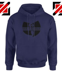 Wakanda Parody Navy Blue Hoodie Wutang Logo