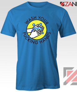 Wash Your Hands No Virus Blue Tshirt