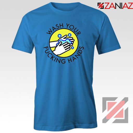 Wash Your Hands No Virus Blue Tshirt