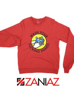 Wash Your Hands No Virus Red Sweatshirt