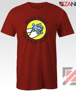 Wash Your Hands No Virus Red Tshirt