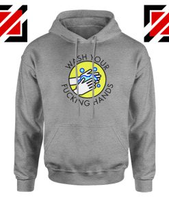 Wash Your Hands No Virus Sport Grey Hoodie