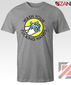 Wash Your Hands No Virus Sport Grey Tshirt