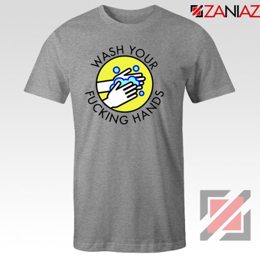 Wash Your Hands No Virus Sport Grey Tshirt