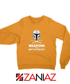 Weapons Are Part Of My Religion Mando Orange Sweatshirt