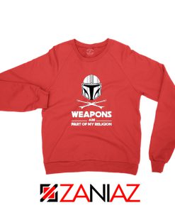 Weapons Are Part Of My Religion Mando Red Sweatshirt