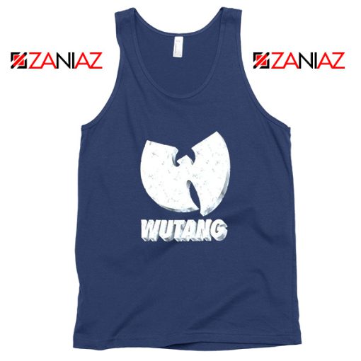 Wutang Clan Logo Vintage 90s Navy Blue Tank Top