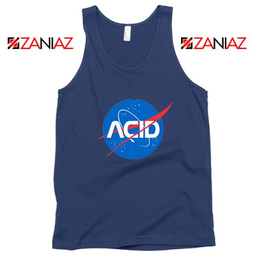 Acid Nasa Navy Blue Tank Top