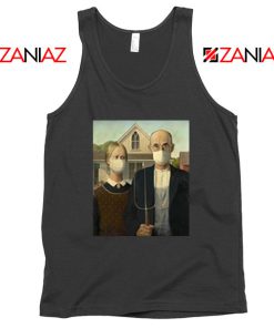 American Gothic Mask Covid 19 Black Tank Top