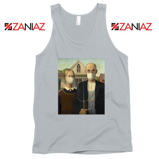 American Gothic Mask Covid 19 Sport Grey Tank Top