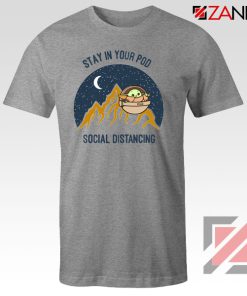 Baby Yoda Stay In Your Pod Sport Grey Tshirt