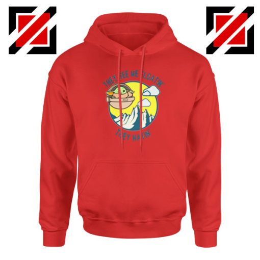 Baby Yoda They See Me Red Hoodie
