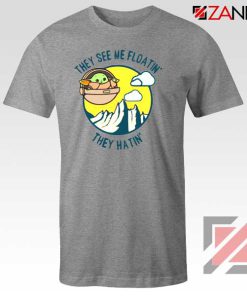 Baby Yoda They See Me Sport Grey Tshirt