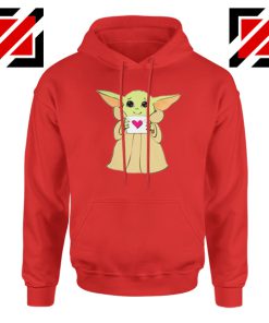 Baby Yoda Valentine Red Hoodie