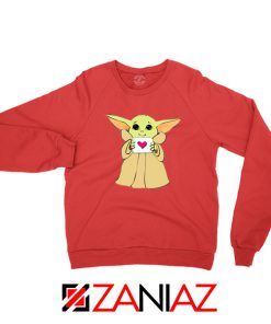 Baby Yoda Valentine Red Sweatshirt