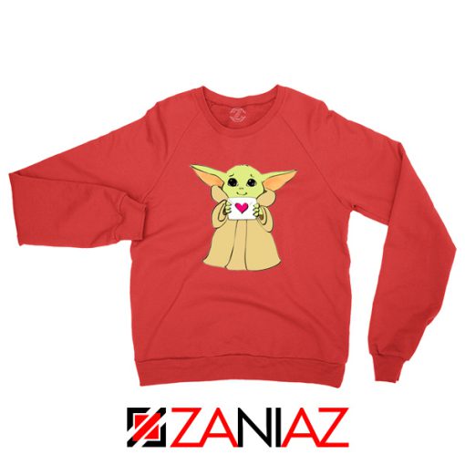 Baby Yoda Valentine Red Sweatshirt