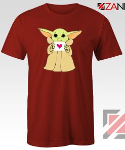 Baby Yoda Valentine Red Tshirt