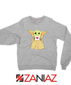 Baby Yoda Valentine Sport Grey Sweatshirt